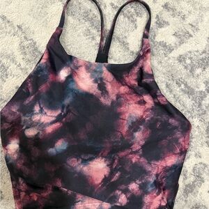 Old Navy Active Black and Purple Halter Top